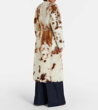 Zimmermann Hypnotic Shearling Coat In Multi