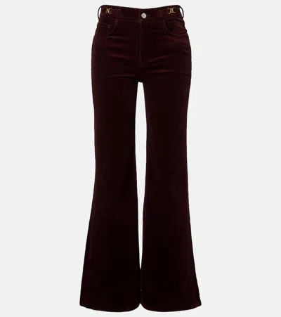 Citizen Of Humanity Womens Citizens Of Humanity Kimberly Flared Stretch-cotton Trousers In Brown