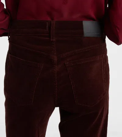 Citizen Of Humanity Womens Citizens Of Humanity Kimberly Flared Stretch-cotton Trousers In Brown