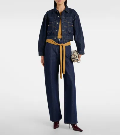 Citizen Of Humanity Alma Cropped Denim Jacket In Blue