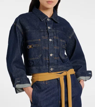 Citizen Of Humanity Alma Cropped Denim Jacket In Blue