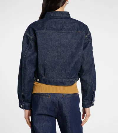 Citizen Of Humanity Alma Cropped Denim Jacket In Blue