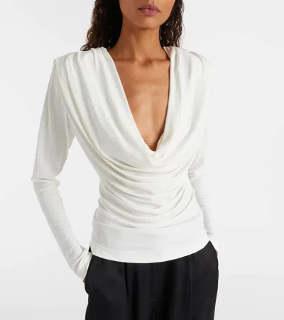 Wardrobe.nyc Wardrobe. Nyc Draped Jersey Top In White