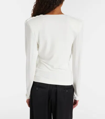 Wardrobe.nyc Wardrobe. Nyc Draped Jersey Top In White
