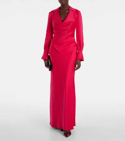 Simkhai Kiri Satin Maxi Skirt In Multi