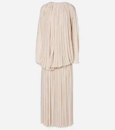 Calvin Klein Collection Angelina Draped Gown In Neutral