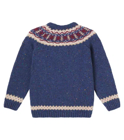 La Coqueta Fair Isle Wool-blend Sweater In Blue