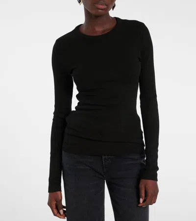 Citizen Of Humanity Bina Ribbed-knit Top In Black