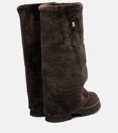 Bogner Turin Shearling And Suede Boots In Brown
