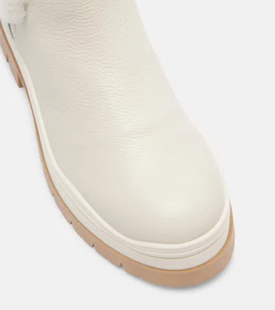 Bogner Arosa Shearling-lined Leather Ankle Boots In Neutral