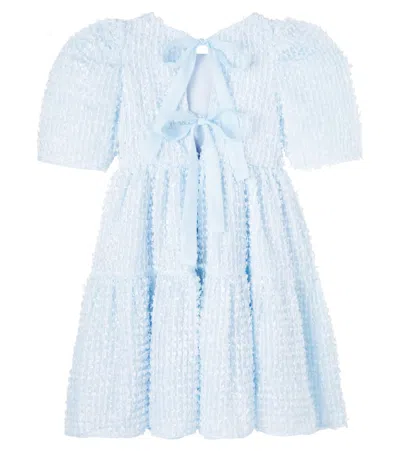 Petite Amalie Embroidered Dress In Blue