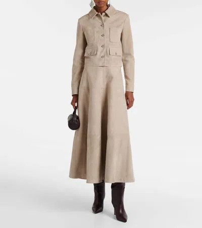 Altuzarra Astley Suede Jacket In Animal Print