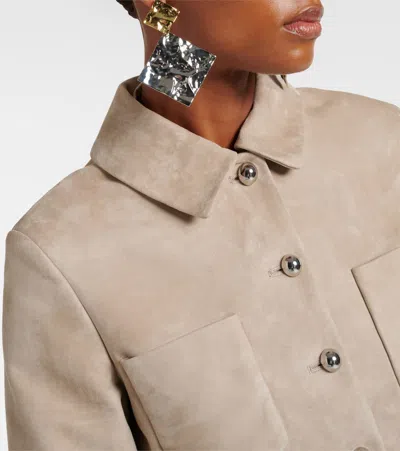 Altuzarra Astley Suede Jacket In Animal Print