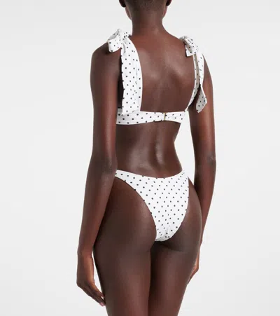 Same Lady Polka-dot Bikini Top In White