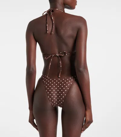 Same '90s Polka-dot Bikini Bottoms In Brown