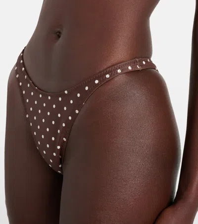 Same '90s Polka-dot Bikini Bottoms In Brown