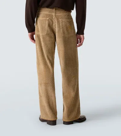 Our Legacy Vast Cut Cotton Corduroy Wide-leg Pants In Neutral