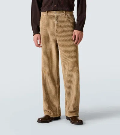 Our Legacy Vast Cut Cotton Corduroy Wide-leg Pants In Neutral