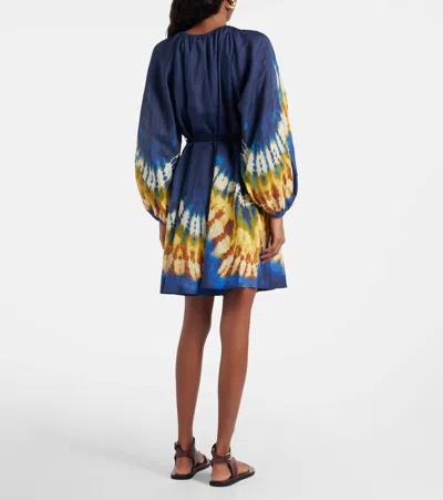 Alemais Martine Belted Mini Dress In Blue