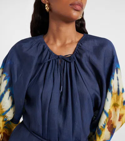 Alemais Martine Belted Mini Dress In Blue