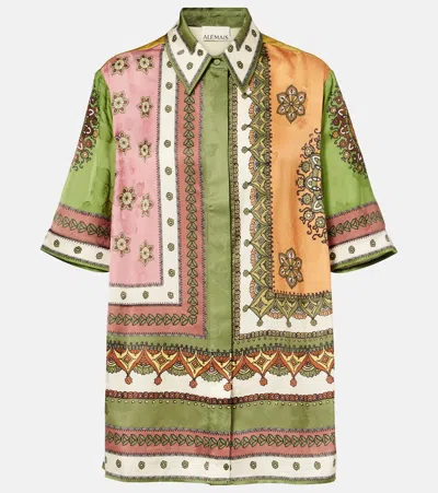 Alemais Contina Multicolor Shirt With Classic Collar And All-over Geometric Print In Viscose Woman
