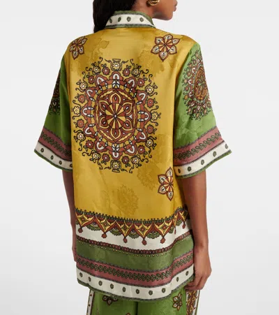 Alemais Contina Multicolor Shirt With Classic Collar And All-over Geometric Print In Viscose Woman