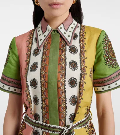 Alemais Contina Midi Shirt Dress In Animal Print