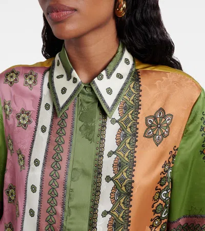 Alemais Contina Multicolor Shirt With Classic Collar And All-over Geometric Print In Viscose Woman