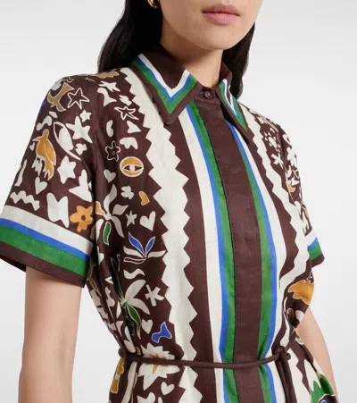 Alemais Printed Shirt Dress In Multi