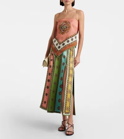 Alemais Alémais Contina Jacquard Top In Brown