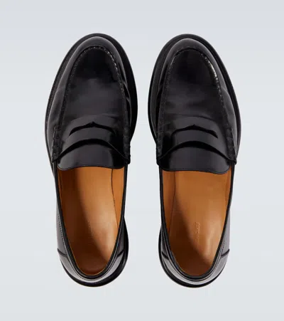 Givenchy Patent Leather Penny Loafers In Black