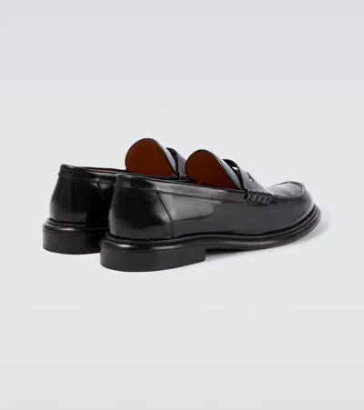 Givenchy Patent Leather Penny Loafers In Black
