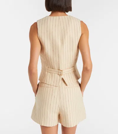 Zimmermann Pinstripe Button Vest In Neutral