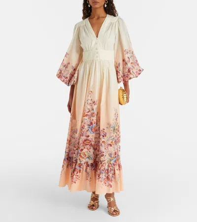 Zimmermann Awaken Plunge Maxi Dress Women In White