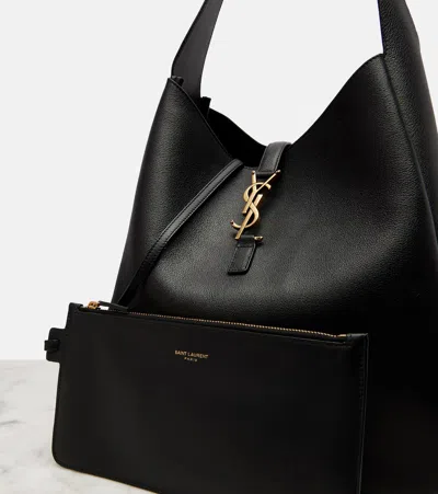 Saint Laurent Le 5 À 7 Supple Large Leather Shoulder Bag In Black