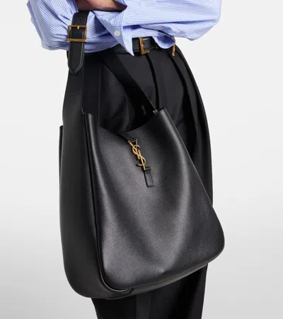 Saint Laurent Le 5 À 7 Supple Large Leather Shoulder Bag In Black
