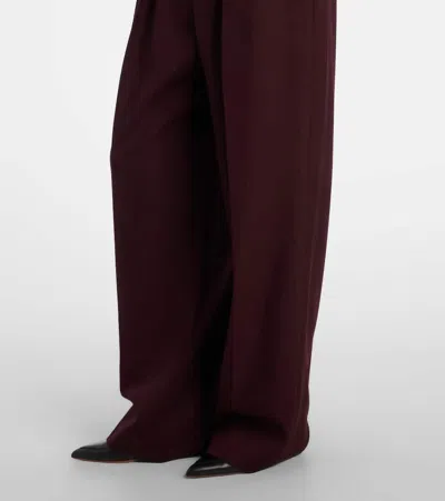 Chloé Suits Pant With Waist Pleats Trousers Bordeaux In Burgundy