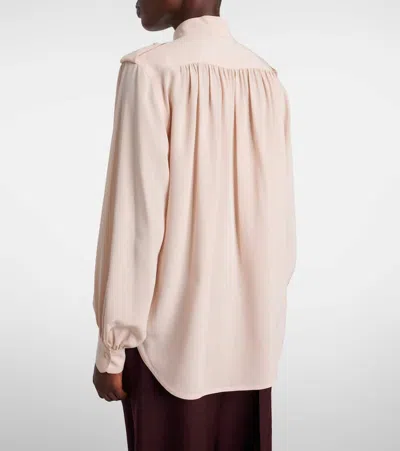 Chloé Organic Silk Crepe De Chine Top In Multi