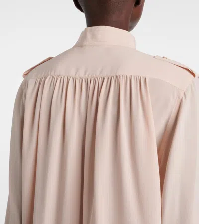 Chloé Organic Silk Crepe De Chine Top In Multi