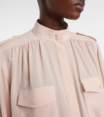 Chloé Organic Silk Crepe De Chine Top In Multi