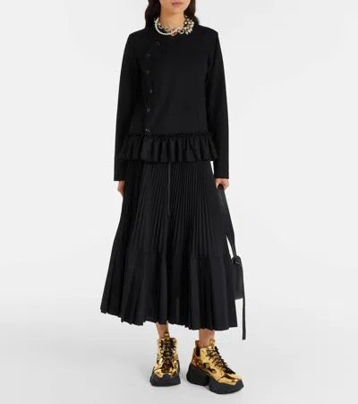 Noir Kei Ninomiya Metallic-effect Platform Sneakers In Gold