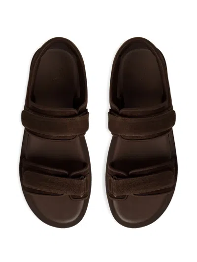 12 Storeez Suede Sandals In Brown