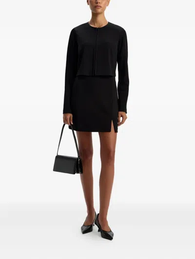 12 Storeez Crepe Mini Skirt In Black