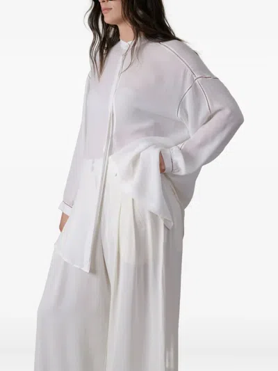 Isabel Benenato Buttoned Shirt In White