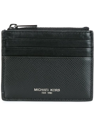 Michael Kors Collection Top Zipped Flat Cardholder - Black