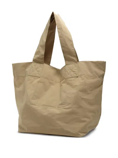 Bimba Y Lola Logo-embroidered Shoulder Bag In Neutral