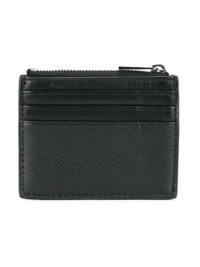 Shop Michael Kors Collection Top Zipped Flat Cardholder - Black
