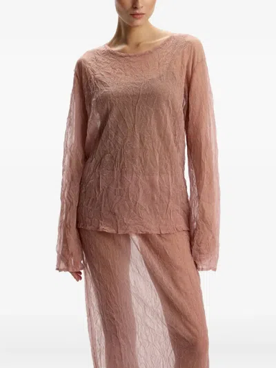 12 Storeez Round Neck Top In Pink