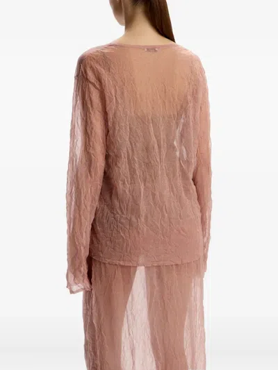 12 Storeez Round Neck Top In Pink