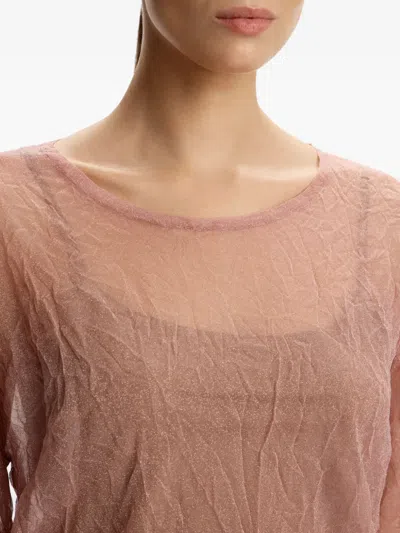 12 Storeez Round Neck Top In Pink